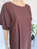 Breastfeeding / Nursing Dark Brown Nida Inner Slip Dress Abaya