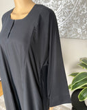 Black Breastfeeding / Nursing Wide Sleeve Nida Closed Abaya