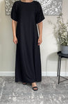 Black Nida Inner Slip Dress - Abaya