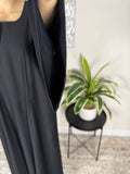 Black Breastfeeding / Nursing Wide Sleeve Nida Closed Abaya