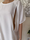 Breastfeeding / Nursing White Nida Inner Slip Dress Abaya