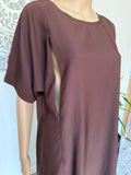 Breastfeeding / Nursing Dark Brown Nida Inner Slip Dress Abaya
