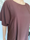 Breastfeeding / Nursing Dark Brown Nida Inner Slip Dress Abaya
