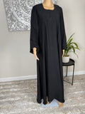 Black Breastfeeding / Nursing Wide Sleeve Nida Closed Abaya
