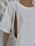 Breastfeeding / Nursing White Nida Inner Slip Dress Abaya