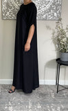 Breastfeeding / Nursing Black Nida Inner Slip Dress Abaya