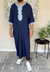 Men’s Navy Blue Moroccan Thobe