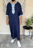 Men’s Navy Blue Moroccan Thobe