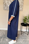 Men’s Navy Blue Moroccan Thobe