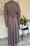 Premium Hand Embellished Lilac Open Abaya