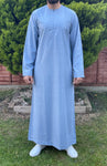 Men’s Sky Blue Omani Thobe Jubbah