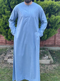 Men’s Sky Blue Omani Thobe Jubbah