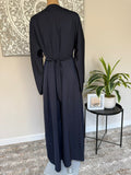Premium Hand Embellished Navy Blue Open Abaya