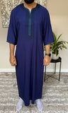 Men’s Navy Blue Moroccan Thobe