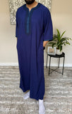 Men’s Navy Blue Moroccan Thobe