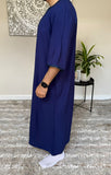 Men’s Navy Blue Moroccan Thobe