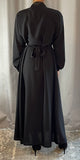 Black Premium Nida Open Abaya Cuffed