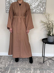 Wide Sleeve Nude Open Abaya