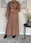 Wide Sleeve Nude Open Abaya